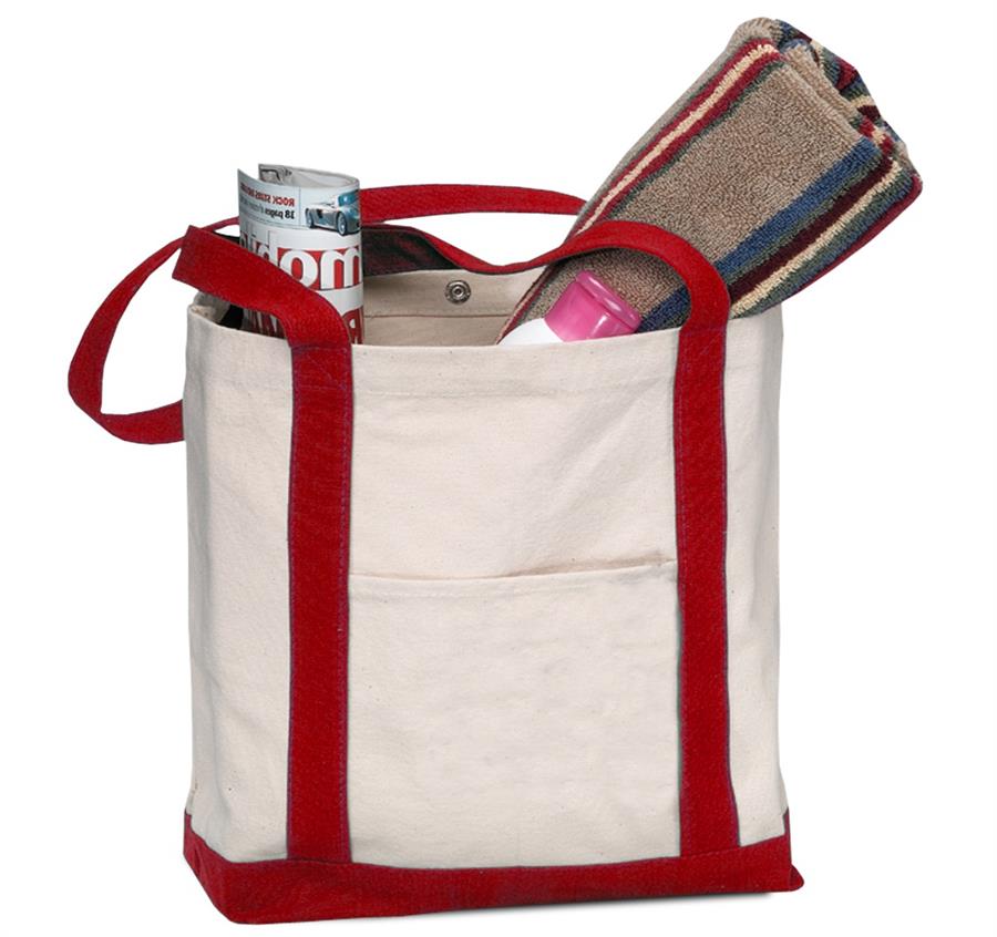 Canvas Big Tote Bag - Red