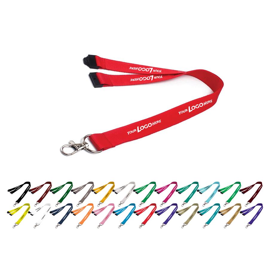 Premium Polyester Silkscreen Lanyard with Safety Breakaway